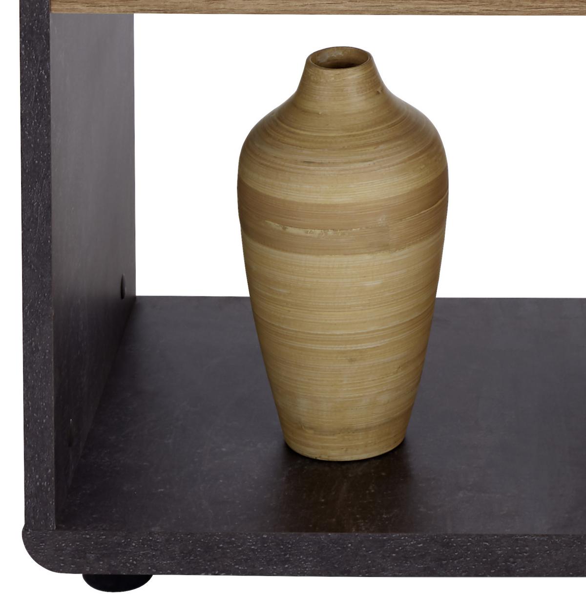 Regal Fontana B 73,2cm, Betonoptik/eiche Dekor - Eichefarben/Dunkelgrau, MODERN, Holzwerkstoff (73,2/145/35cm)