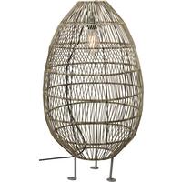 Außenleuchte 6480-2503 Hanoi - Schwarz, Natur, Kunststoff (80cm)