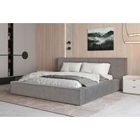 POLSTERBETT Jasmine Grau 160x200cm - Schwarz/Grau, MODERN, Holz/Metall (160/200cm) - MID.YOU
