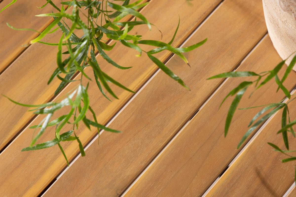 Gartentisch Holmbeck Akazienholz/metall L 200 Cm - Schwarz, KONVENTIONELL, Holz/Metall (200/90/75cm) - Gardenson