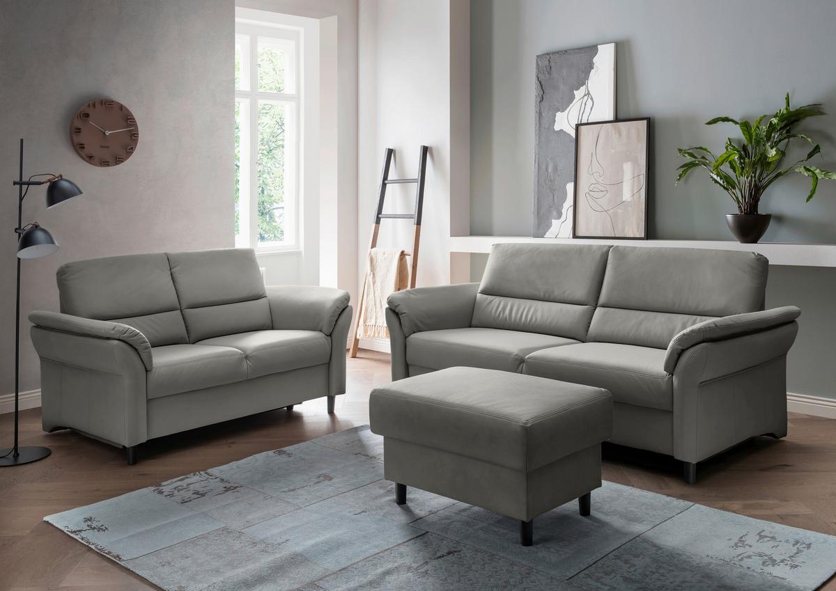 2-Sitzer-Sofa Cavoli, Grau B: 147 cm - Schwarz/Grau, MODERN, Textil (147/90/89cm) - Livetastic