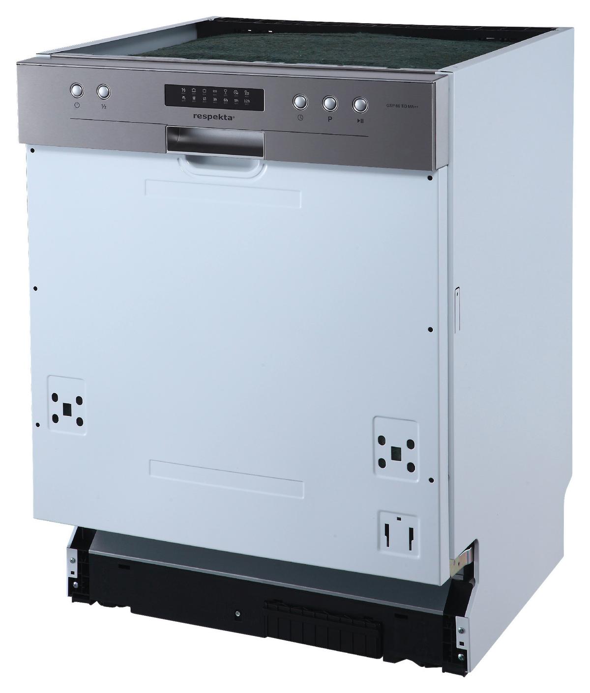 Geschirrspüler Gsp60tidm B: 59,8 Cm Teilintegriert - Edelstahlfarben/Weiß, Trend, Metall (59,8/81,5/57cm) - Respekta