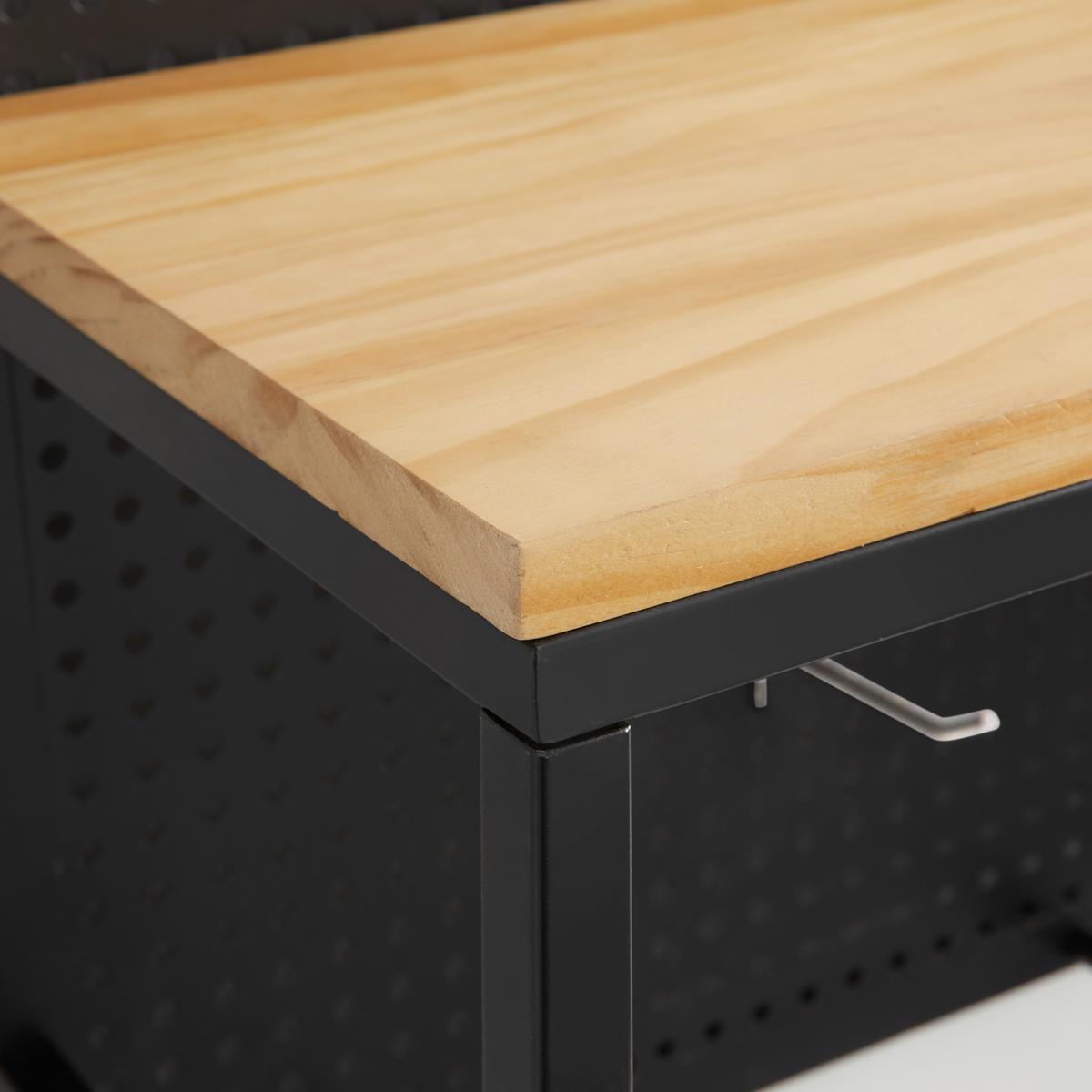 Šatní panel LORENZO - barvy borovice/černá, Moderní, kov/dřevo (90/37/25cm) - Bessagi Home