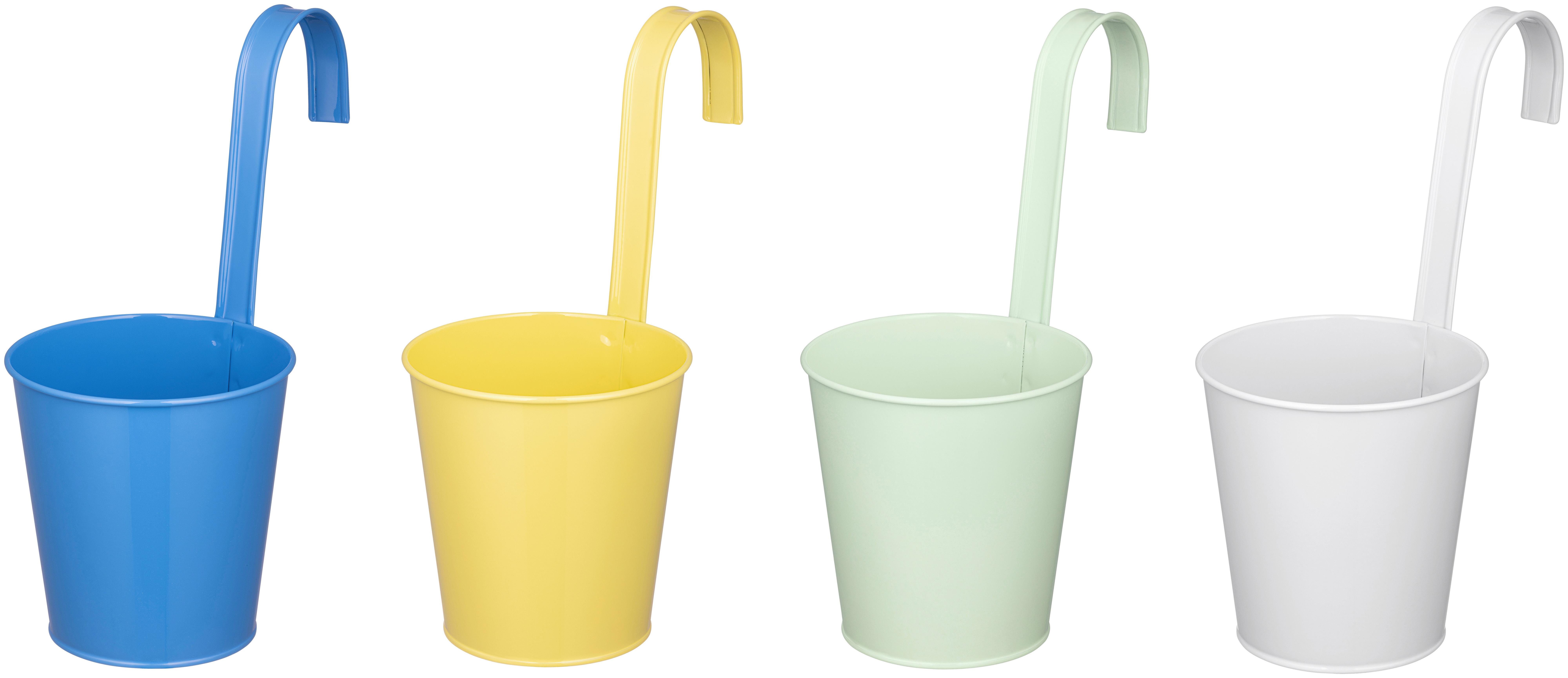 ÜBERTOPF ELIAS - Blau/Gelb, KONVENTIONELL, Metall (13,5/26,5cm) - Ondega