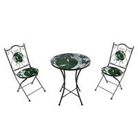 GARTENSET AMELIE TROPICAL GRÜN - Schwarz/Weiß, Basics, Keramik/Metall (60/75cm) - Ambia Garden