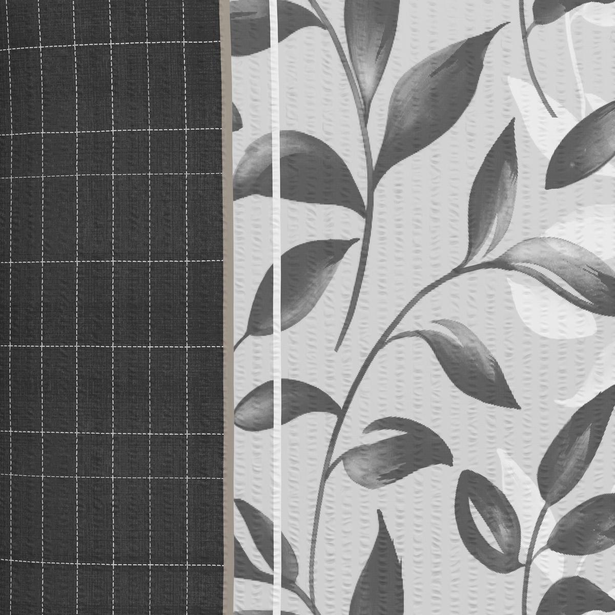 Seersucker Bettwäsche 140x200 cm Alexa Braun Blätter - Braun, MODERN, Textil (140/200cm) - Luca Bessoni