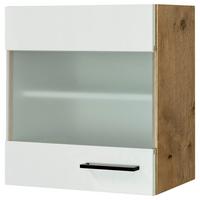 Kuchyňská horní skříňa AVILA AVILA HGH 50 - barvy dubu/černá, Konvenční, kov/kompozitní dřevo (50/54,8/32cm) - FlexWell