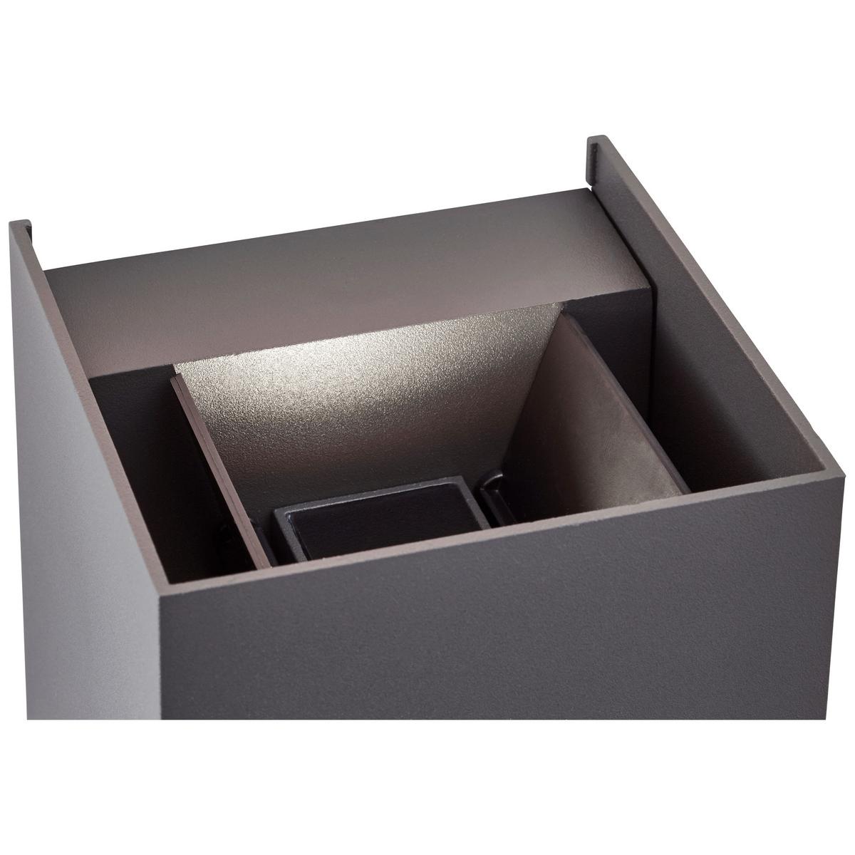 Wandleuchte G90961a63 Hilly - Dunkelgrau, Basics, Glas/Metall (10/10/10cm) - Brilliant