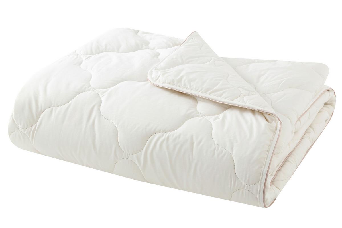 Bettdecke Superwashed Wolle - Weiß, Basics, Textil (155/220/17,33cm) - Yatas