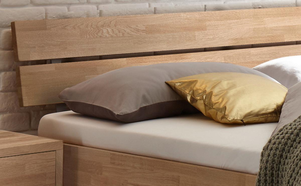 Bett Ortona Eiche 140x200 Cm - Eiche Bianco/Eichefarben, Design, Holz (140/200cm) - Hasena