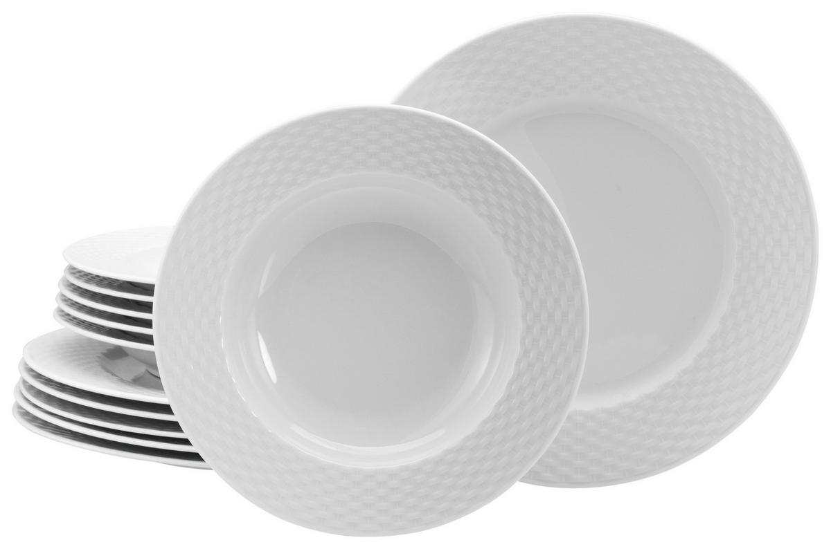 JEDÁLENSKÝ SERVIS POLO - biela, Basics, keramika - Creatable