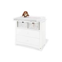 WICKELKOMMODE 130023B FLORENTINA - Weiß, Trend, Holzwerkstoff (103/101/57-77cm) - Pinolino