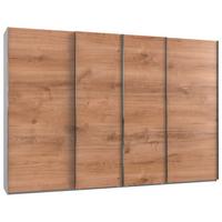 Schwebetürenschrank 350cm Level, Weiß/eiche Dekor - Eichefarben/Weiß, MODERN, Holzwerkstoff (350/236/65cm) - MID.YOU