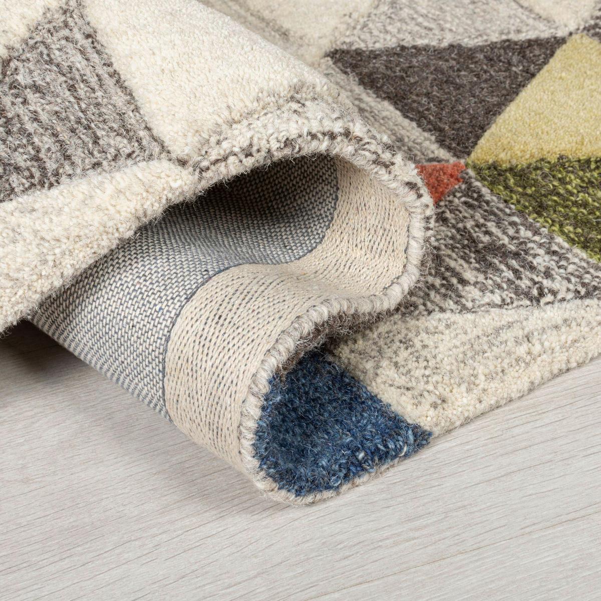 Wollteppich Wollteppich Naturfarbenb:170cm - Multicolor/Naturfarben, Basics, Textil (170/120cm)