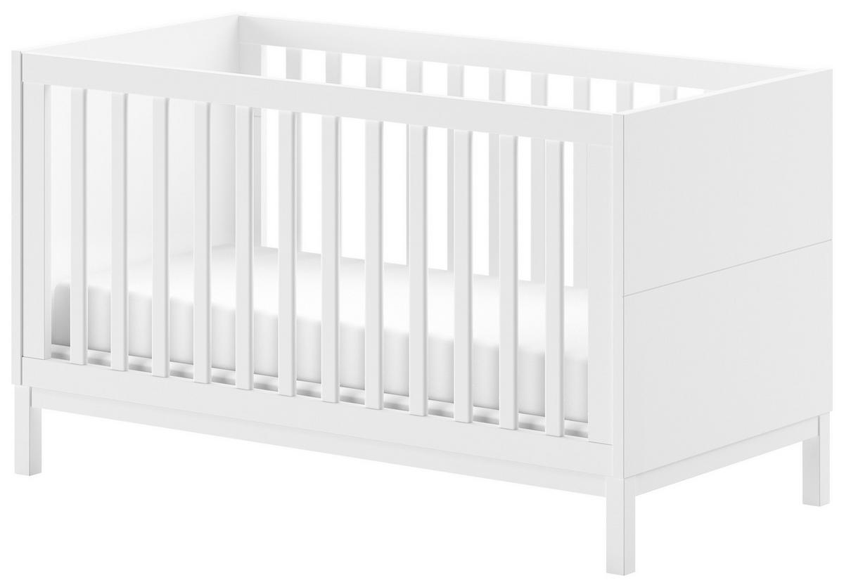 GITTERBETT Eva Weiß 70x140cm - Weiß, MODERN, Holz/Holzwerkstoff (70/140cm) - Vipack