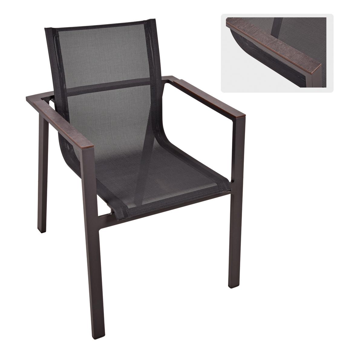 Stapelstuhl Sophia - Schwarz, Basics, Kunststoff/Metall (56/85/60cm) - Gardenson