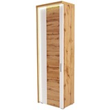 Schrank Eleganza - Eichefarben/Weiß, MODERN, Holzwerkstoff (65/201.3/38cm)