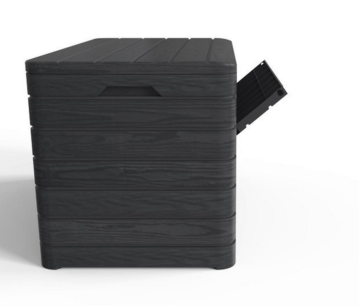 Kissenbox Dolomiti 146,6x85x82,6 Cm 970l - Anthrazit, Basics, Kunststoff (146,6/85/82,6cm)