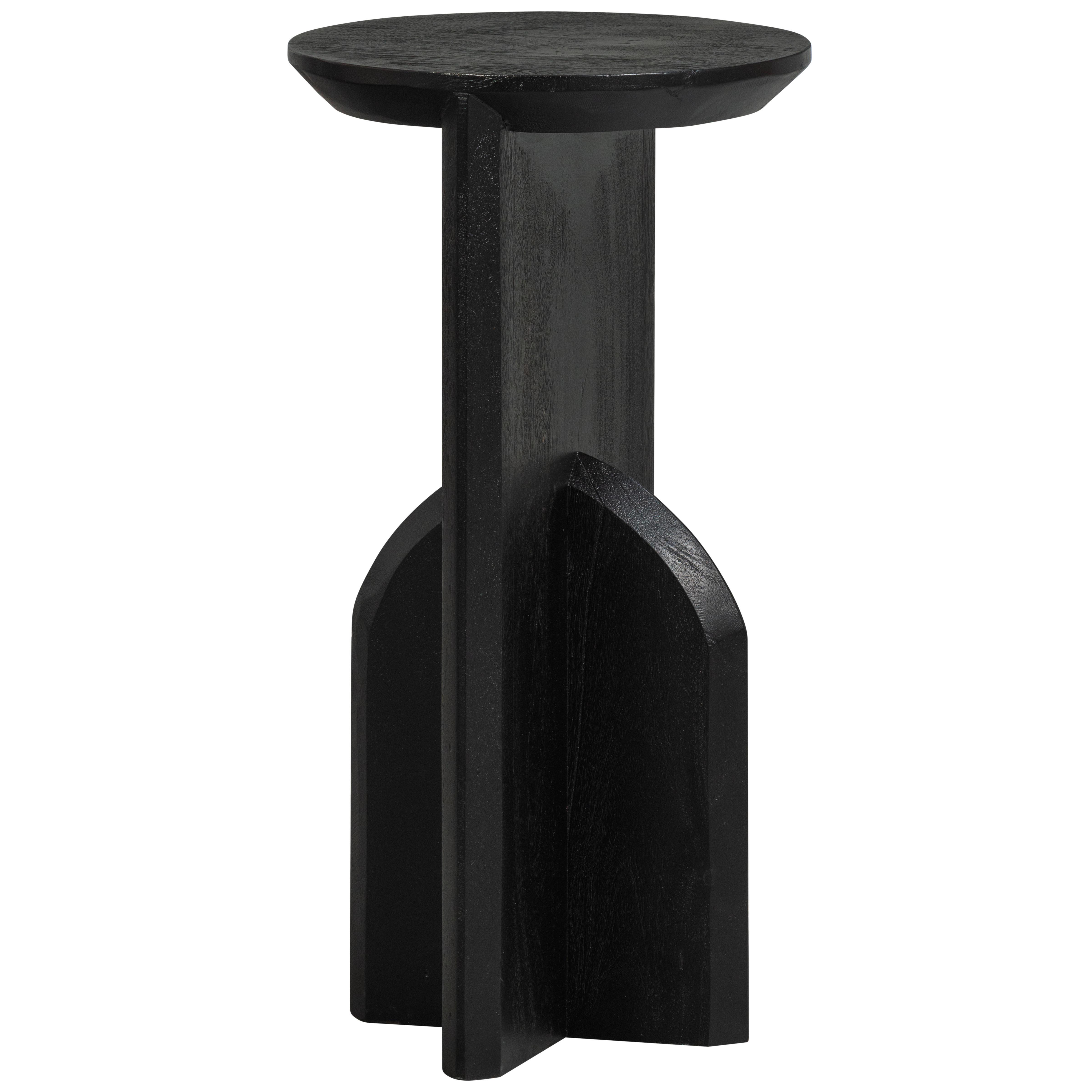 Beistelltisch Kioni Schwarz L: 30 cm - Schwarz, Design, Holz (30/30/58cm) - Livetastic