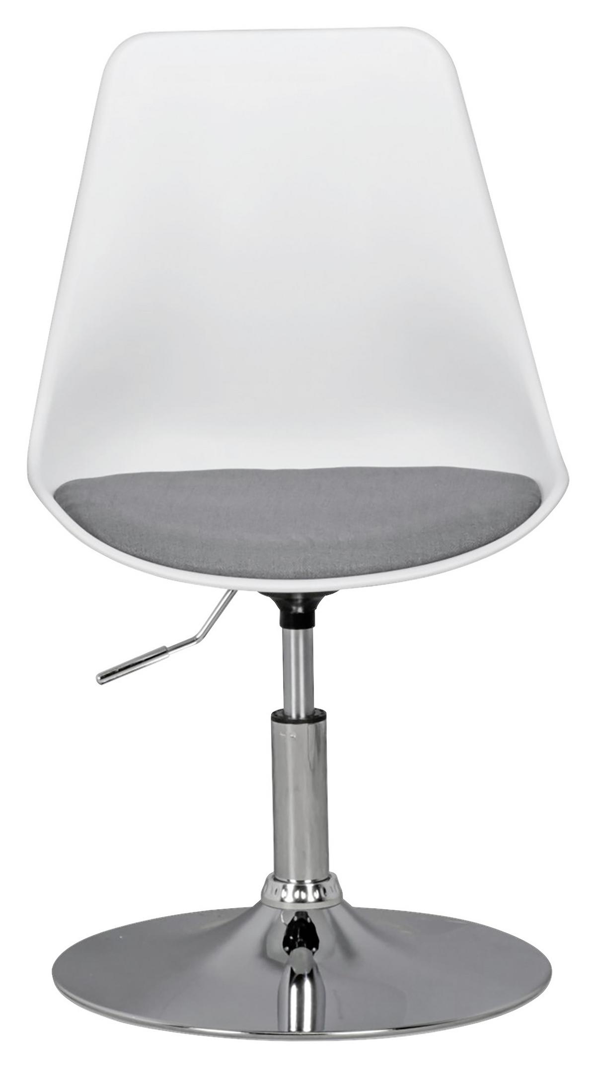 Otočná židle pro dítě korsika bílá/šedá - bílá/šedá, Moderní, kov/textil (46/88/46cm) - MID.YOU