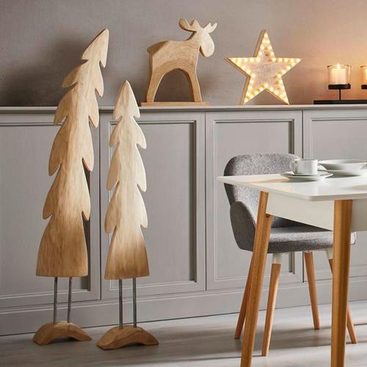 Dekorace Sob FYNN masív výška 43cm - přírodní barvy, Moderní, dřevo (43cm) - Bessagi Home
