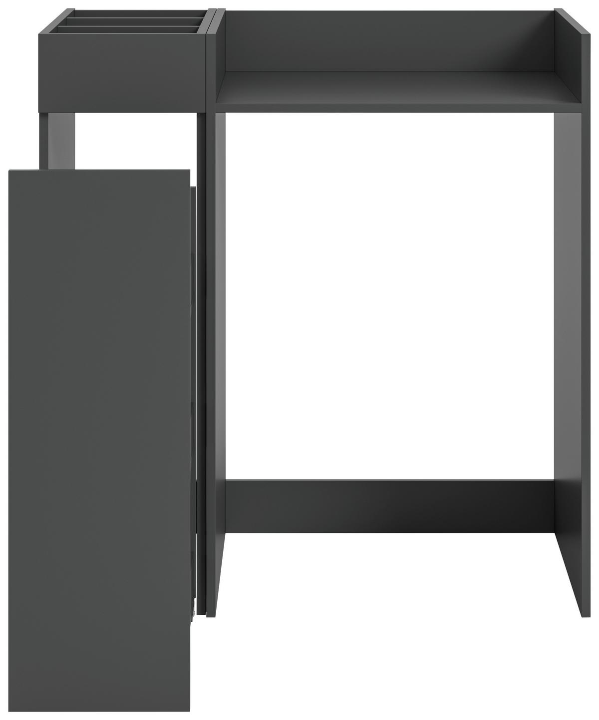 Waschmaschinenschrank Free Anthrazit B: 95cm - Anthrazit/Weiß, Basics, Holzwerkstoff (95/101/60cm) - MID.YOU