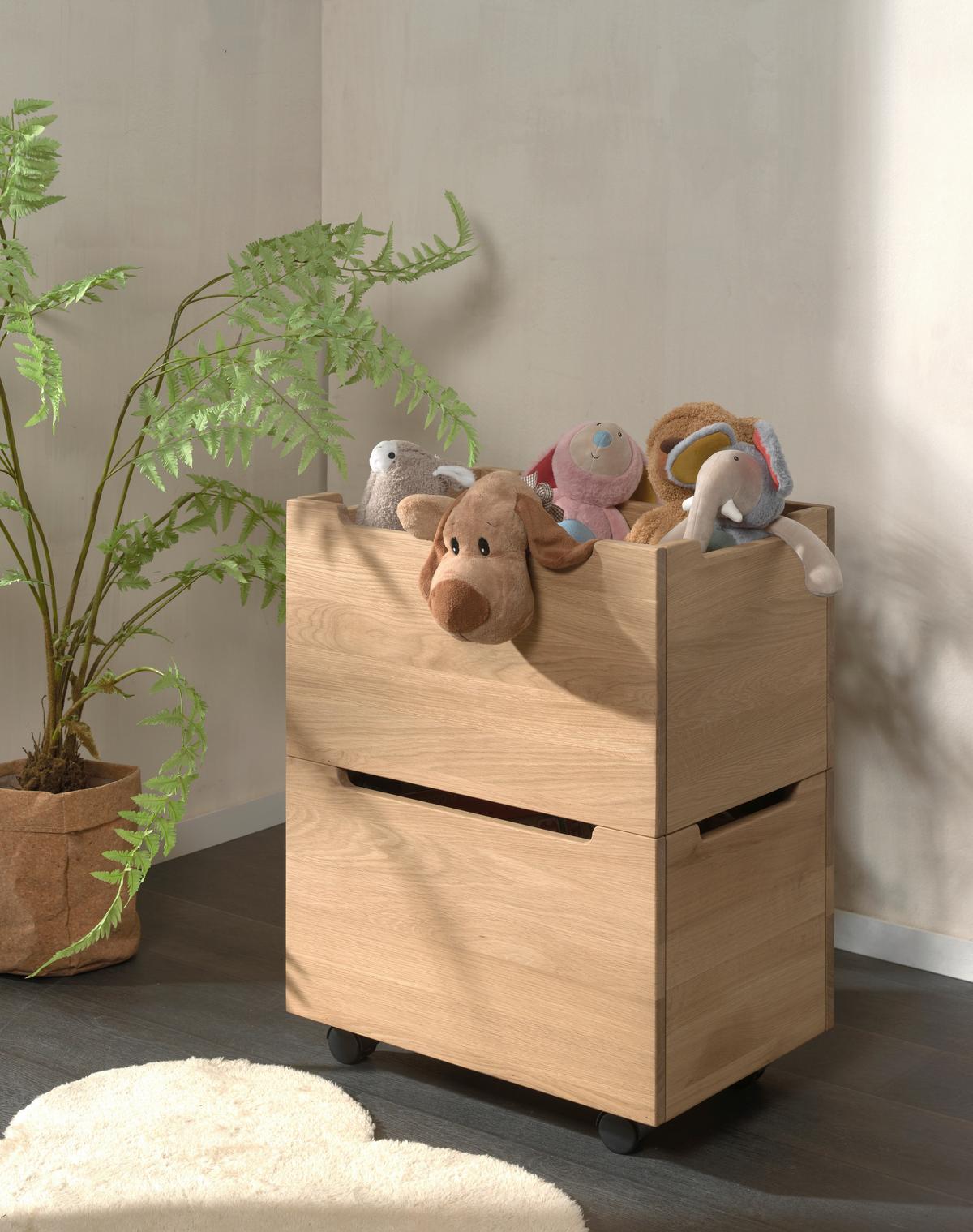 Bettschubkasten Forrest Eichefarben B: 57cm - Eichefarben, MODERN, Holz (57/32,5/40cm) - Vipack