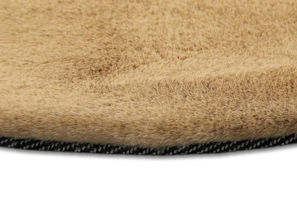 Hochflorteppich Beige, Ø: Ca. 100 Cm - Beige, KONVENTIONELL, Textil (100cm) - Esprit