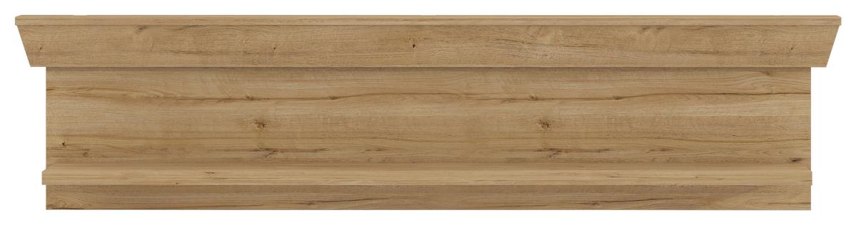 NÁSTENNÁ POLICA CANNES - farba duba, Romantik / Landhaus, kov/kompozitné drevo (143/33/23cm)