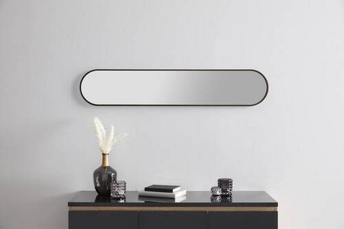 Zrcadlo MONI černá - černá, Moderní, plast/sklo (20/101cm) - Mömax
