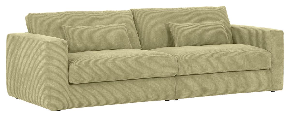 Bigsofa Manolis Hellgrün B: 260 cm - Schwarz/Hellgrün, KONVENTIONELL, Textil (260/66/115cm) - MID.YOU