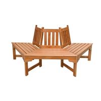 Baumbank Ontario - Braun, Basics, Holz (78/78/155cm) - Gardenson