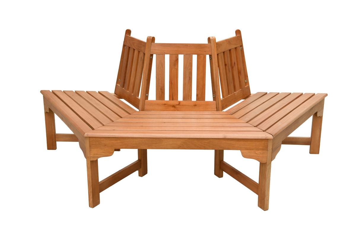 Baumbank Ontario - Braun, Basics, Holz (78/78/155cm) - Gardenson