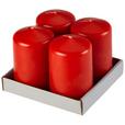 Kerze Winston - Rot/Schwarz, Basics, Naturmaterialien (6/10cm) - Ondega