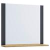 Wandspiegel Lendas Anthrazit/Eiche B: 60cm - Eichefarben/Anthrazit, MODERN, Holzwerkstoff (60/65/16,6cm) - MID.YOU