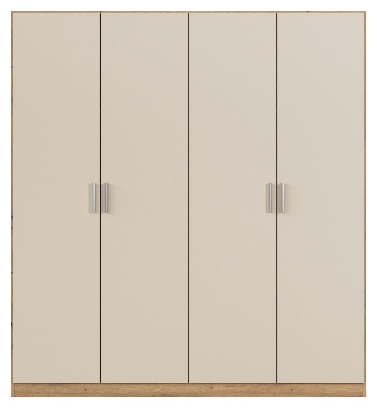 Kleiderschrank Celle Matt Champagner B: 181 cm - Champagner/Eiche Artisan, Trend, Holzwerkstoff (181/197/54cm)
