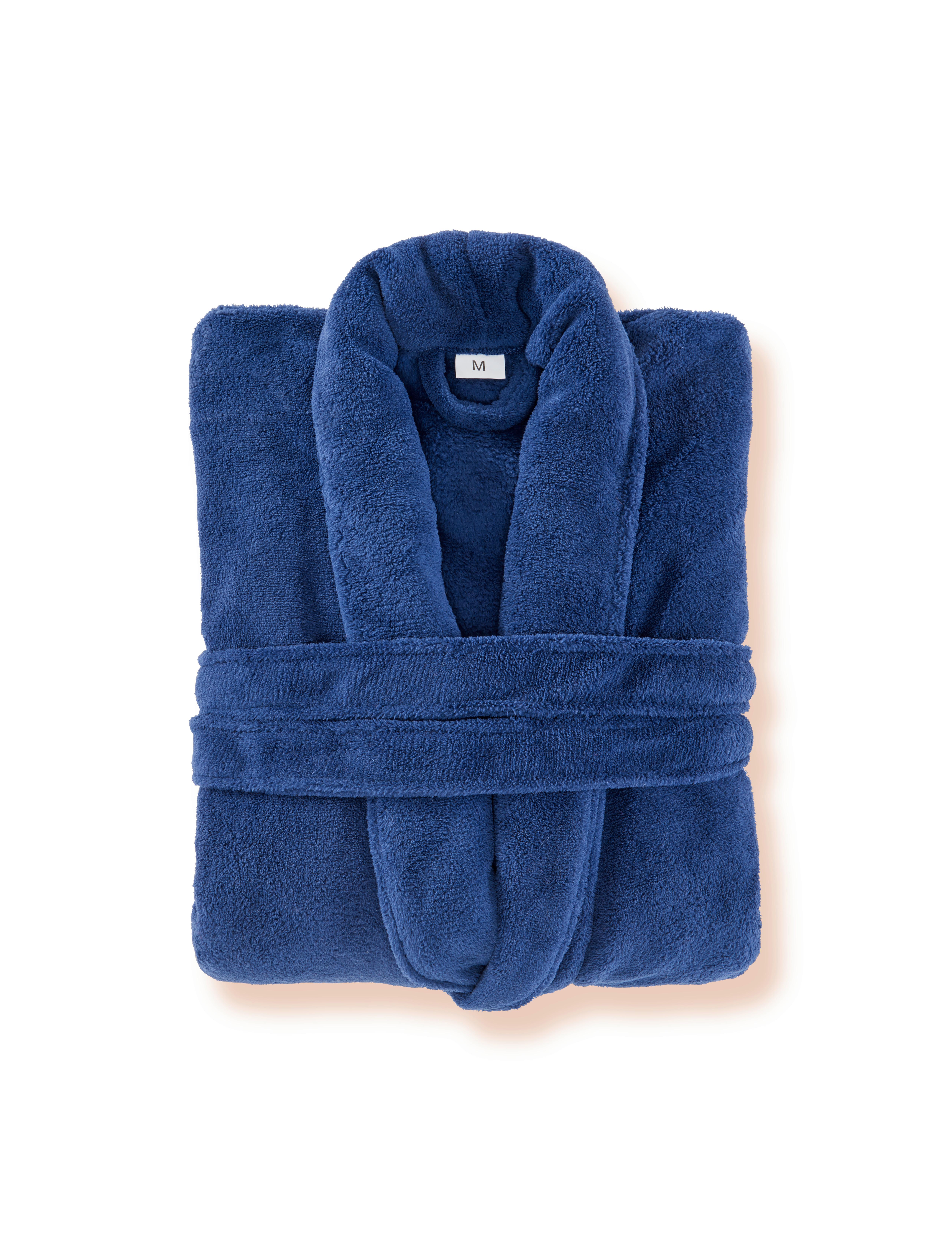 Bademantel Amira Polyester Blau Besonders Flauschig - Blau, KONVENTIONELL, Textil (S-XLnull) - Ondega