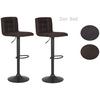 Barhocker-Set höhenverstellbar + Lehne Amanda I Schlammfarben - Schlammfarben/Dunkelgrau, MODERN, Textil/Metall (40/85/48cm) - MID.YOU