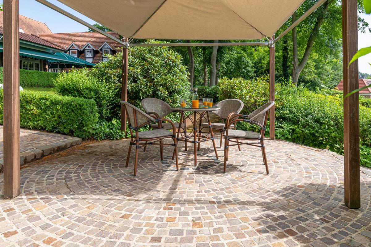 Gartenmöbel Set 3-Tlg. Maui Metall/Textil - Sandfarben/Beige, Basics, Textil/Metall (70/74cm) - Gardenson