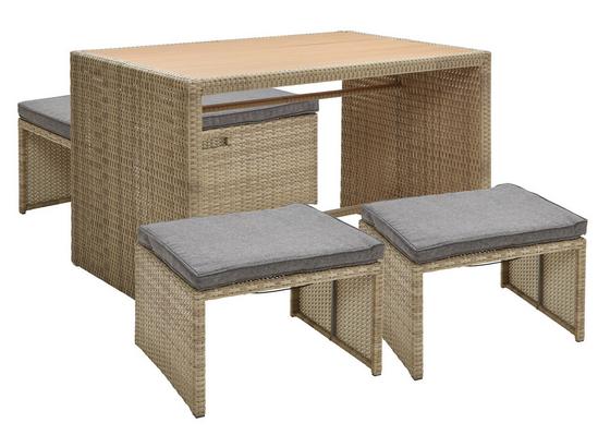 Gartenset Kiato - Braun/Grau, MODERN, Kunststoff/Textil - Luca Bessoni Gartenset Kiato - Braun/Grau, MODERN, Kunststoff/Textil - Luca Bessoni