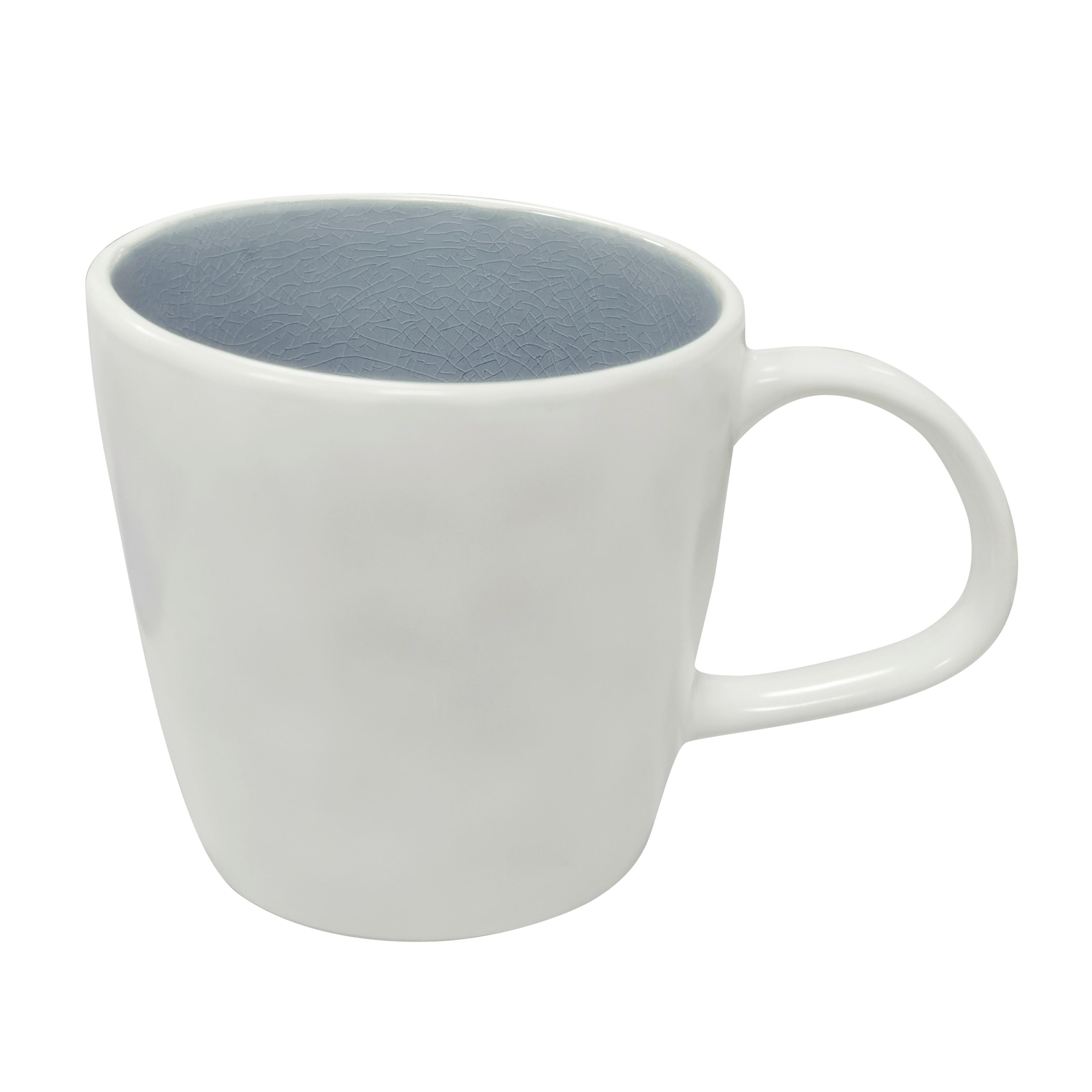 Kaffeebecher Steinzeug 300 ml Abstrakt/Grau/Weiß Eugenia - Weiß/Grau, KONVENTIONELL, Keramik (9,5/9,5cm) - James Wood