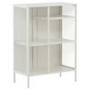 Bücherwand Misha - Weiß, Design, Metall (80/110/40cm) - Livetastic