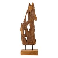 Skulptur Akar Teak Braun B: 55 cm - Braun, Basics, Holz (55/18/13cm)