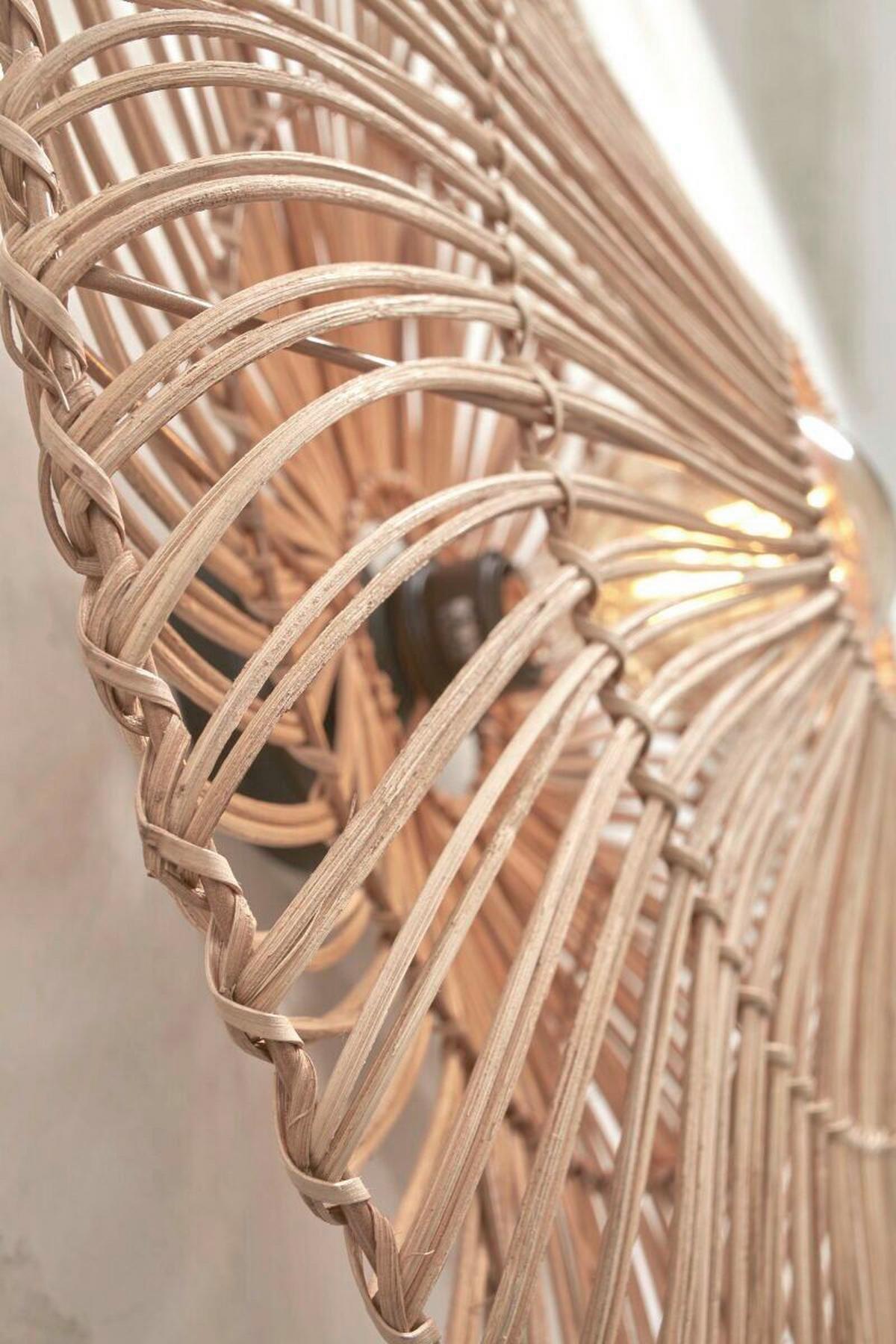 Wandleuchte Zanzibar/W/4012/N - Naturfarben, Trend, Naturmaterialien (40/12cm) - Good & Mojo