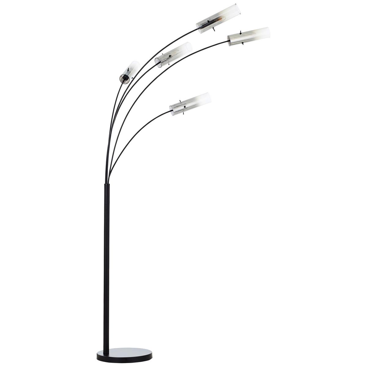 Bogenleuchte 99208/06 Glasini - Schwarz/Grau, Design, Glas/Metall (200cm) - Brilliant