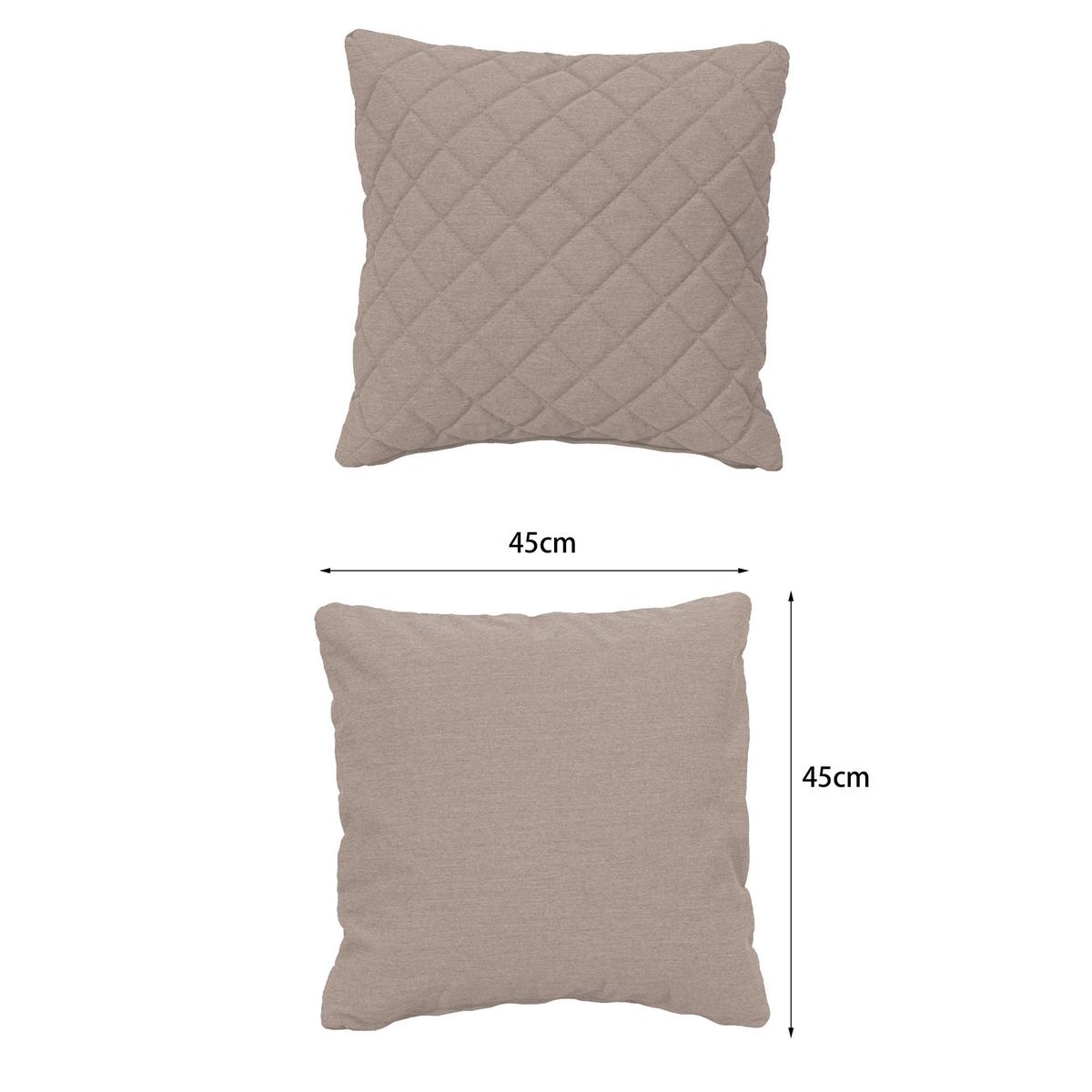 OUTDOOR-KISSEN DIAMOND - Naturfarben, MODERN, Textil (45/45cm) - Gardenson