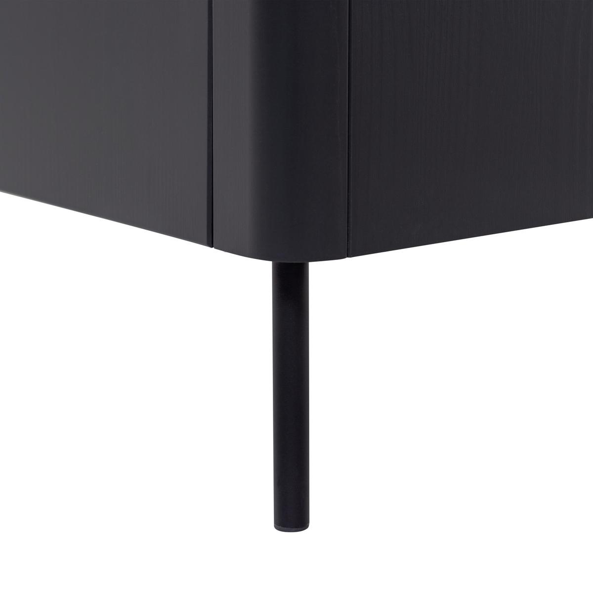 LOWBOARD Gunnar Schwarz B: 154cm - Schwarz, Design, Holz (154/56/44cm) - Livetastic