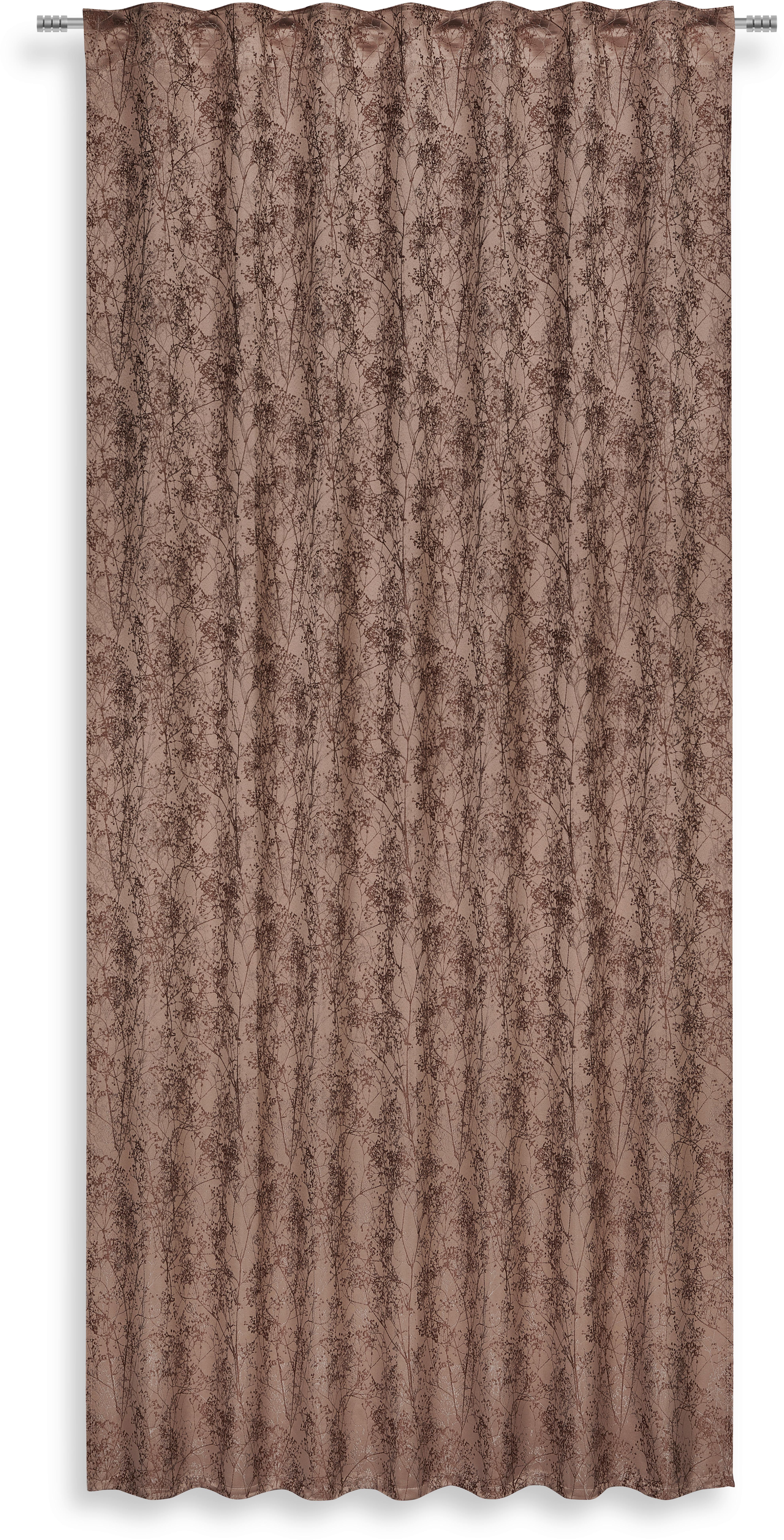 Vorhang für Stange & Schiene, Lucia 140x245 cm, Braun - Braun, ROMANTIK / LANDHAUS, Textil (140/245cm) - James Wood