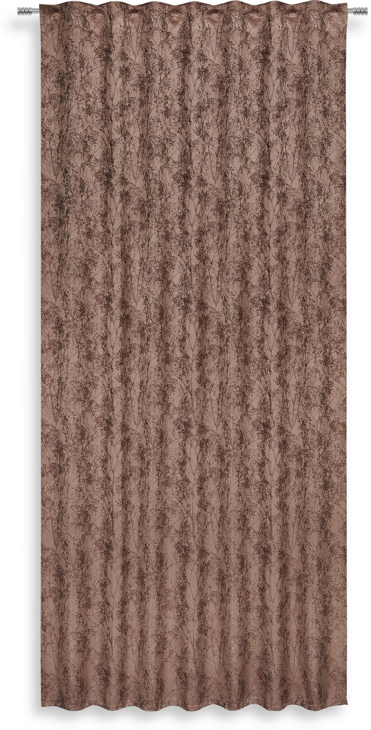 Vorhang für Stange & Schiene, Lucia 140x245 cm, Braun - Braun, ROMANTIK / LANDHAUS, Textil (140/245cm) - James Wood