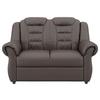 2-sitzer-sofa Boston Braun Lederlook - Schwarz/Braun, KONVENTIONELL, Textil (145/102/101cm) - Livetastic